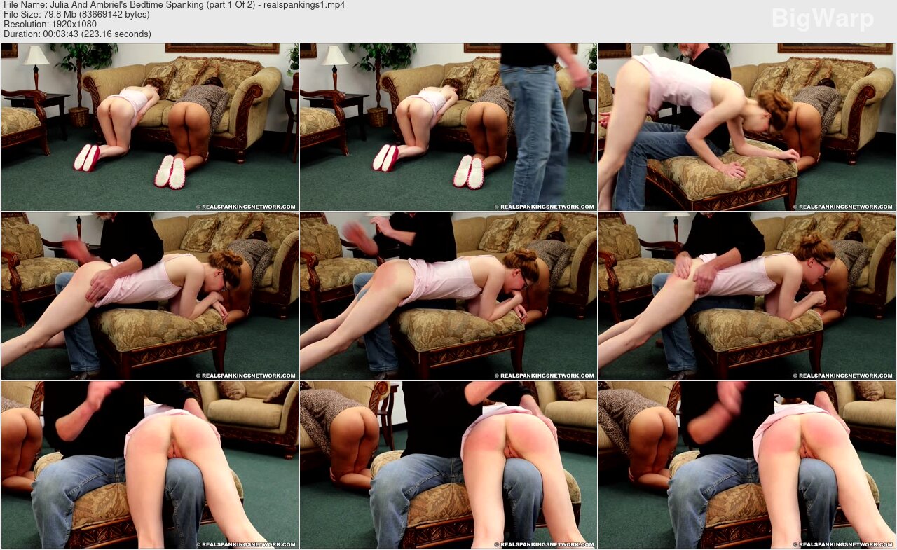 Julia And Ambriel's Bedtime Spanking (part 1 Of 2)